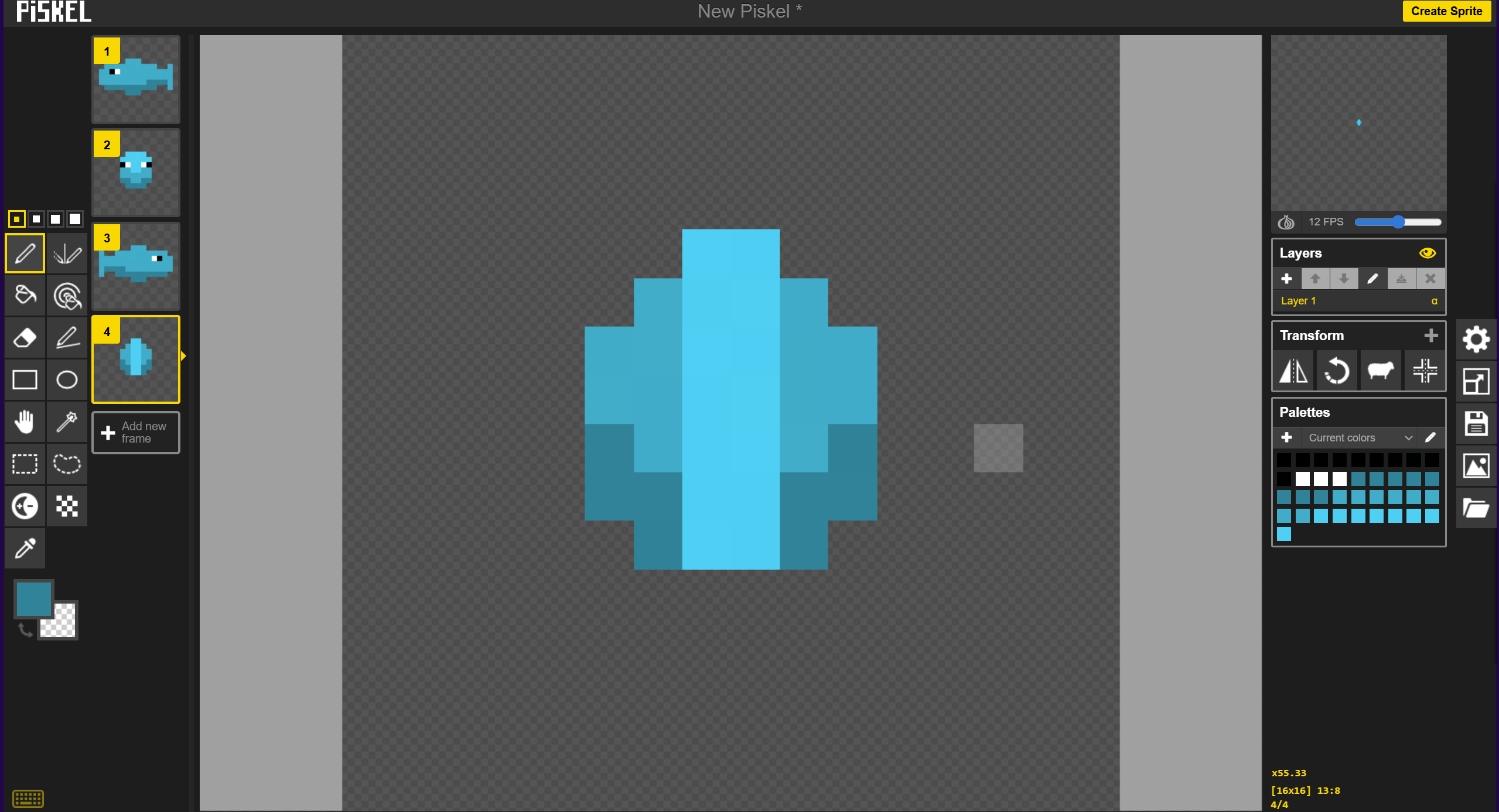 Tail end of the fish