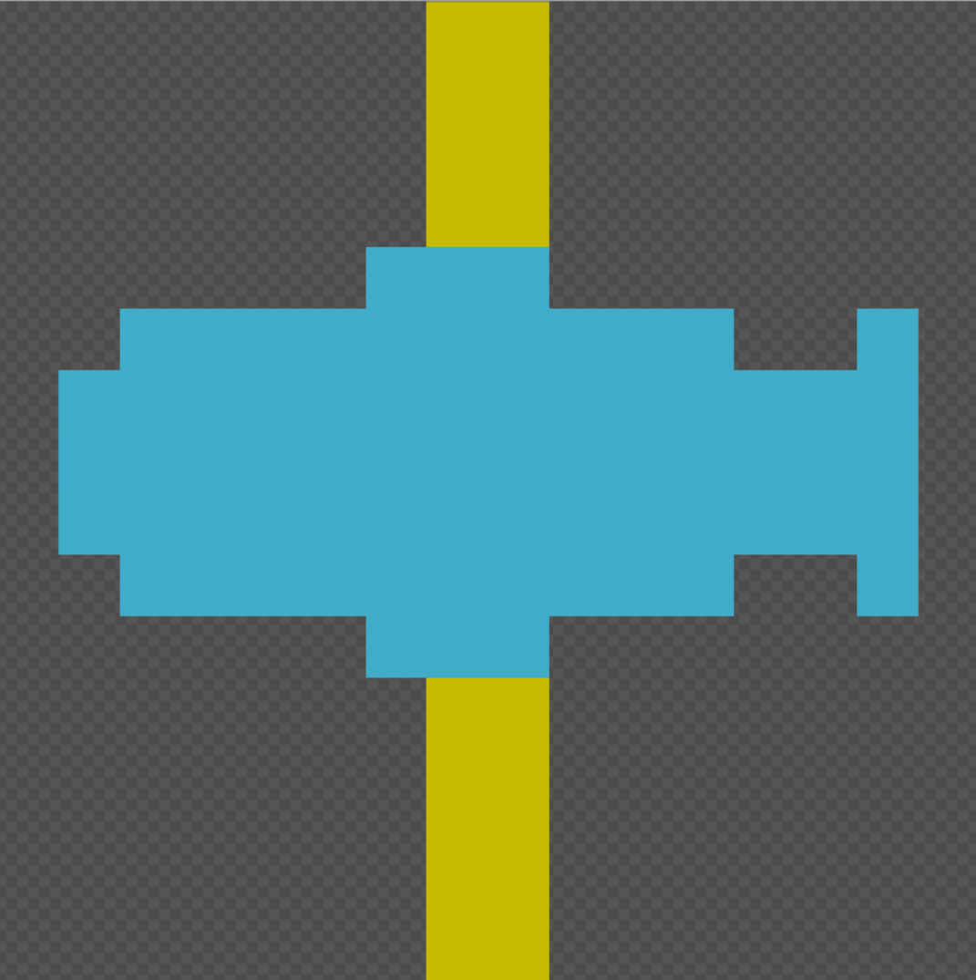 Fish drawing with all its details removed and temporary guide lines down its center